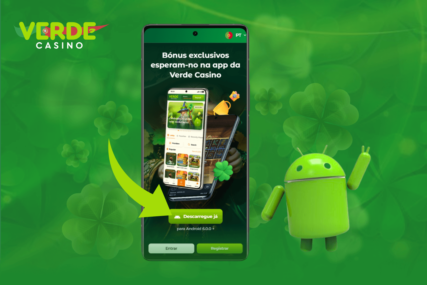 Passos para descarregar e instalar a Verde Casino App para Android em Portugal