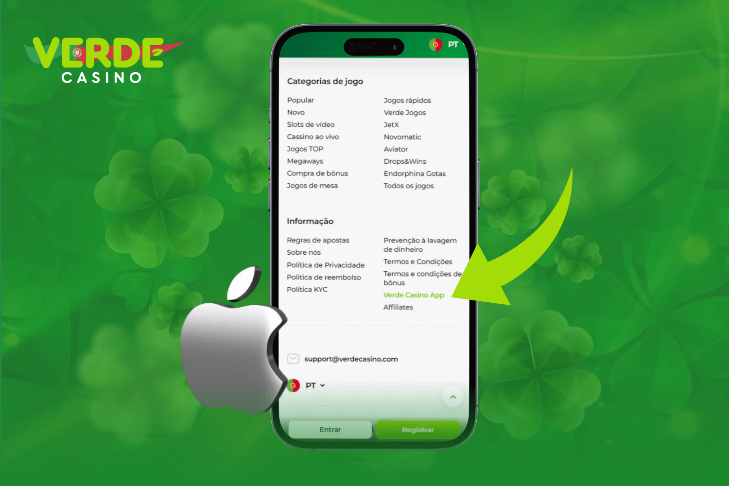 Como realizar o download da Verde Casino App no iOS em Portugal?