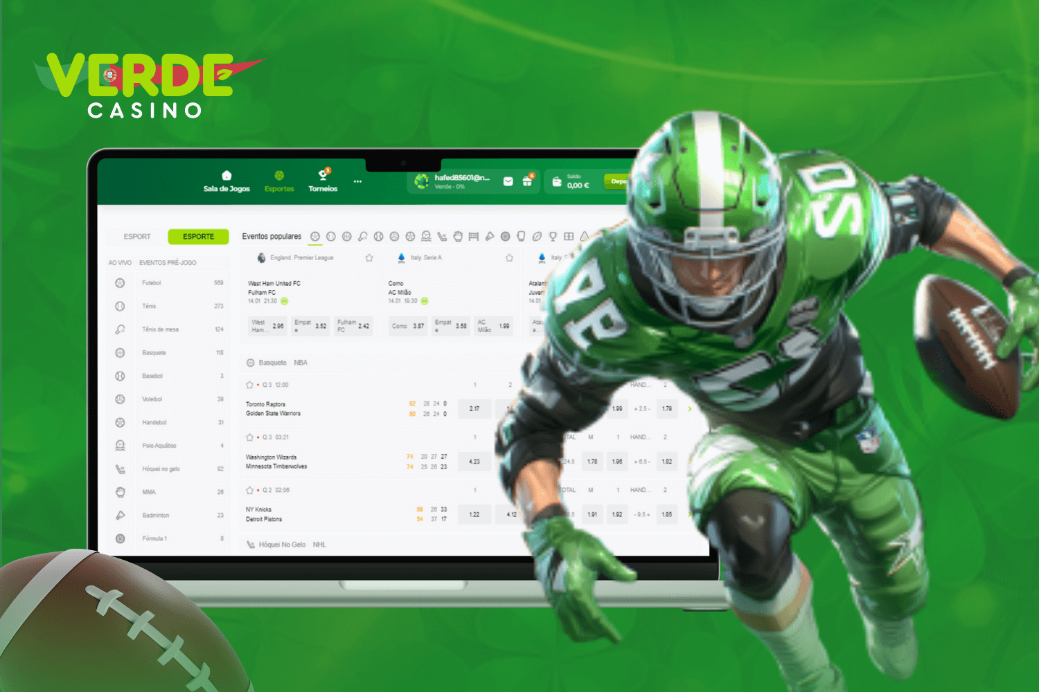 Outras opções de apostas desportivas no Verde Casino Portugal